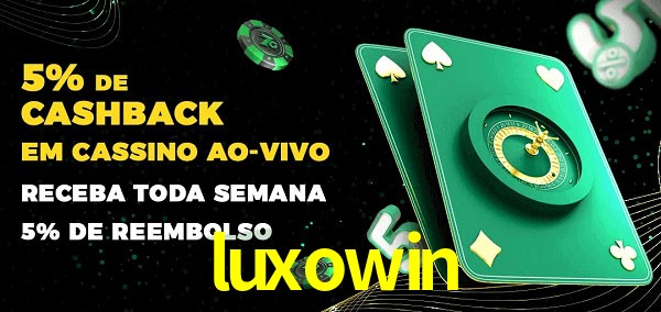 Promoções do cassino ao Vivo luxowin